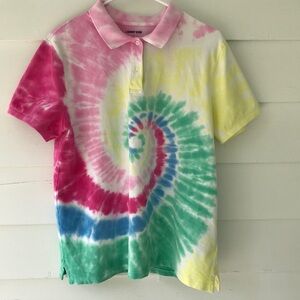 Women’s tie dye lands end polo